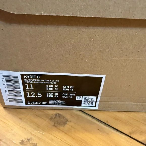 Nike Kyrie 8 Black and Gray Sneakers - Picture 2 of 4